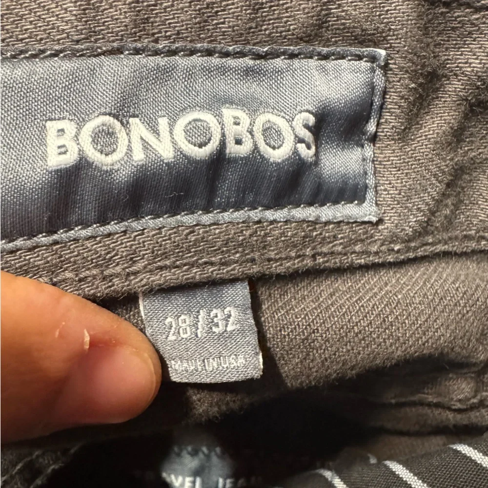 Bonobos Jeans Men’s 28x32 Grey Jeans Travel Jean Athletic Style 99% Cotton